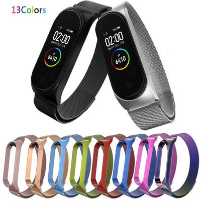 Pro Xiaomi Mi Band 4 Watch Strap Milanese Bracelet Stainless Steel Smart Watch