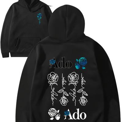 Heren Ado Wereldtour 2025 Hoodie Casual Streetwear Grafisch Trekkoord Capuchon Sport Hiphop Oversized Herfst Winter Hoodie voor Mannen Vrouwen
