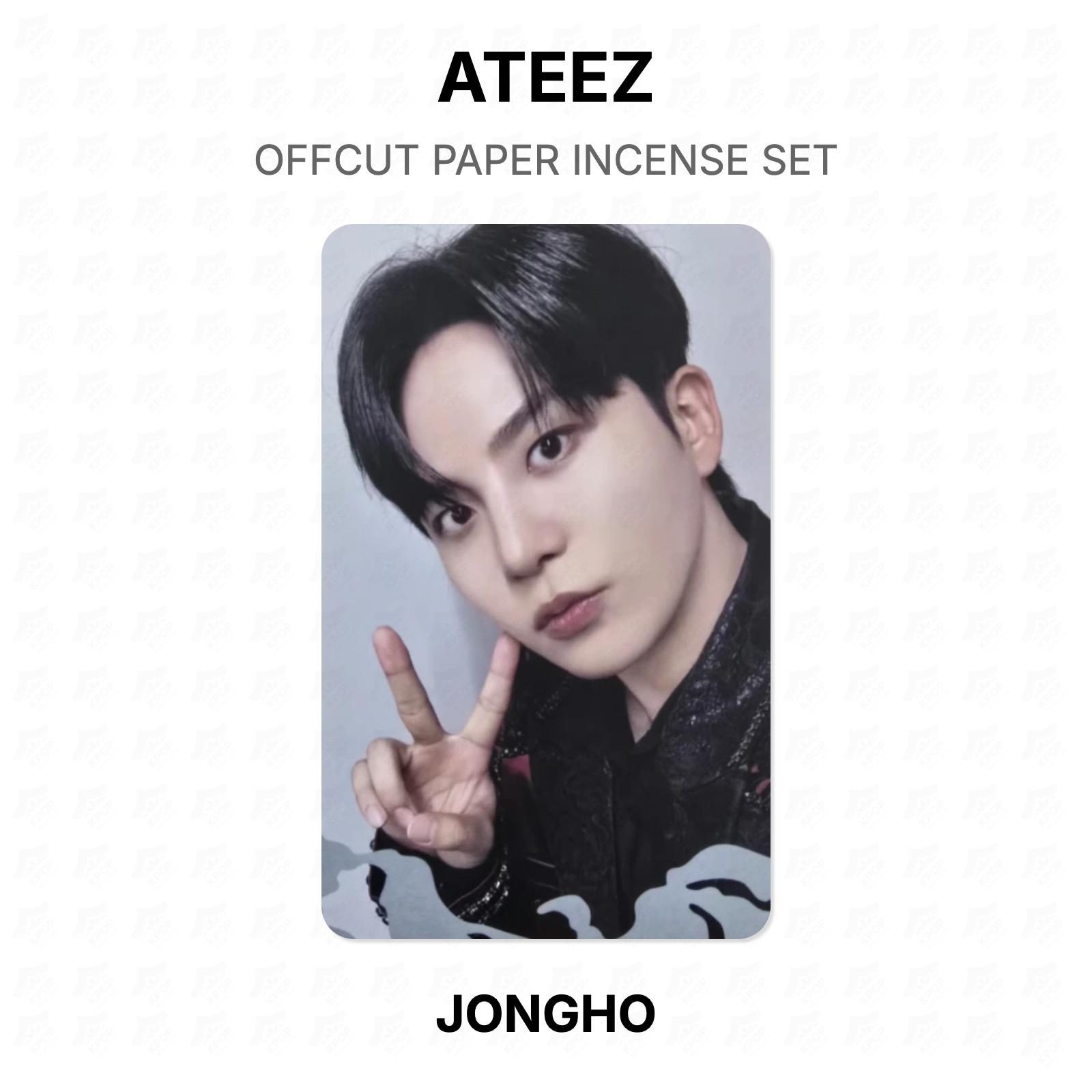 ATEEZ OFFCUT PAPER INCENSE SET Official Photocard JONGHO