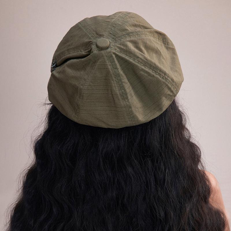 

RICYGVM Японский хлопковый берет из конопли для женщин, шляпа художника, весна-лето, кепка с козырьком для девочек, модная восьмиугольная кепка однотонного цвета One Size