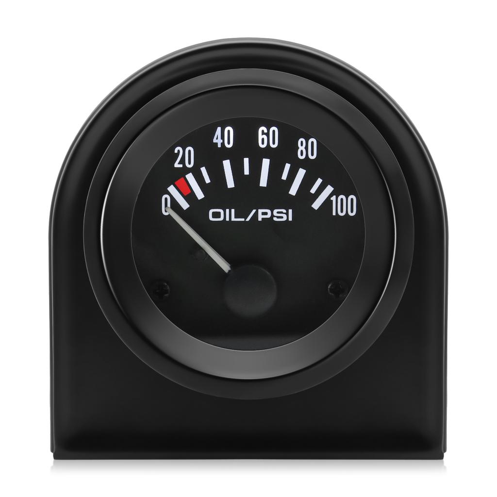 2" 52MM Black Water Temp/Oil Temp/Oil Press psi/Volt/Fuel Level Gauge Car Meter With Bracket Pod Holder For Gasoline Car 12V