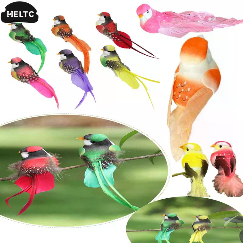 1PCS Garden Prop DIY Decoration Swallow Tail Bird Clip Handmade Simulation Bird Creative Feather Lawn Branch Figurine Ornament