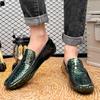 Herr Loafers Moccasins Färg Körskor Bekväma Plattor Casual Slip-ons Större Storlekar Pea Shoes för Män