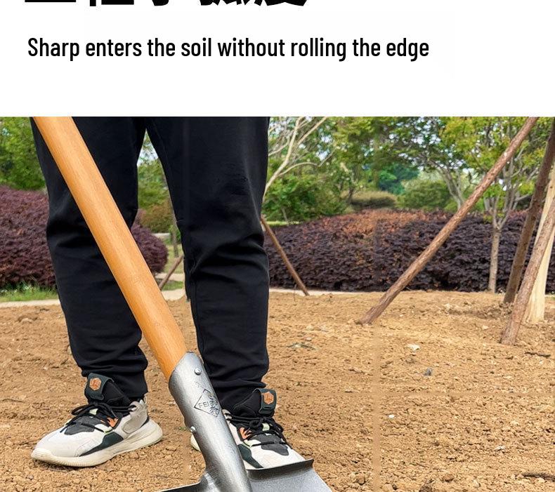 Large Manganese Steel Gardening Shovel for Digging, Planting Trees, Flowers, Vegetables – Thickened Iron for Agricultural Use
