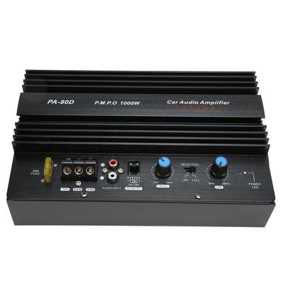 PA 80D Car Power Amplifier Board Professional High Power Subwoofer Plate Amplifier for Car Entertainment 12V 1000W