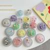 Small Fresh Ocean Sea Star Snail Shell Phone Airbag Bracket Adhesive Drip Glue Circular Sparkling Pink Glitter Ring Buckle