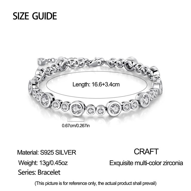 Original 925 Silver Starry Sky Bubble Bracelet For Women Fine Anniversary Valentine's Day Jewelry Gifts