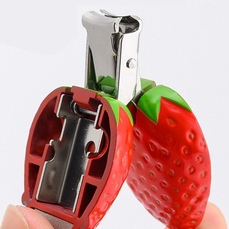 Stainless Steel Nail Clippers Fruits Strawberries Folding Nail Clippers Nail Trimmer Portable Manicure Tools