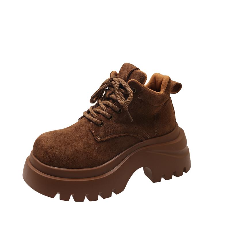 

Модные женские ботильоны на платформе, дизайнерские спортивные ботинки на шнуровке, зимняя новинка 2025, модный бренд, женские ботинки, ботинки для ходьбы 40 кофейный