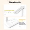 USB Rechargeable Table Lamp Adjustable Brightness Eye Protection Desk Light Touch Dimming Table Light LED Double-Head Desk Lamp With Holder