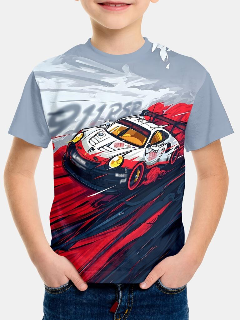 Summer Kids Clothes Boys 3D Print Tshirt Short Sleeve Children Clothes Casual Streetwear