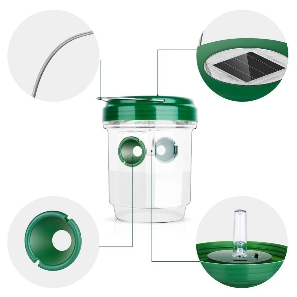 Reusable Solar Fly Catcher Insect Killer Orchard Bee Trap Killer Solar Fruit Fly Trap  Garden Lawn