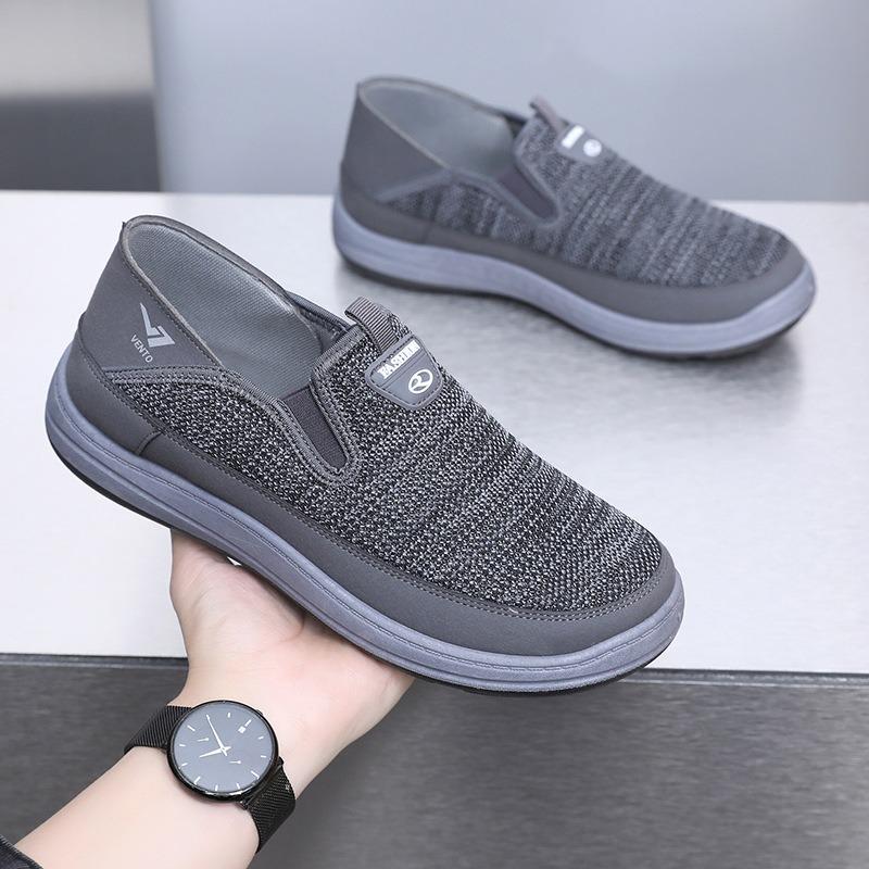 Shoes Men's Spring and Autumn New Casual Men's Shoes Versatile Breathable Shoes Wear-resistant Soft Sole Non-slip Lazy Single Shoes