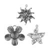 Antique Silver Hang Tags Alloy Hollow Jewelry Necklace Pendant DIY Accessories
