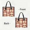 Christmas Plaid Tote Bag Winter Tree Cabin Print Large Handbag for Daily Shopping Travel Work Use