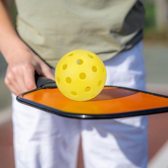 4Pcs 74MM 40-Holes Pickleball High Tournament Training PE Indoor Outdoor Bounce Visibility Pickleball Practice Ball