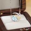 S925 Sterlingsilber Mond Stern Halskette für Damen Naturstein Anhänger Süße Katze Schlüsselbein Kette Mode Retro Schmuck Geschenk