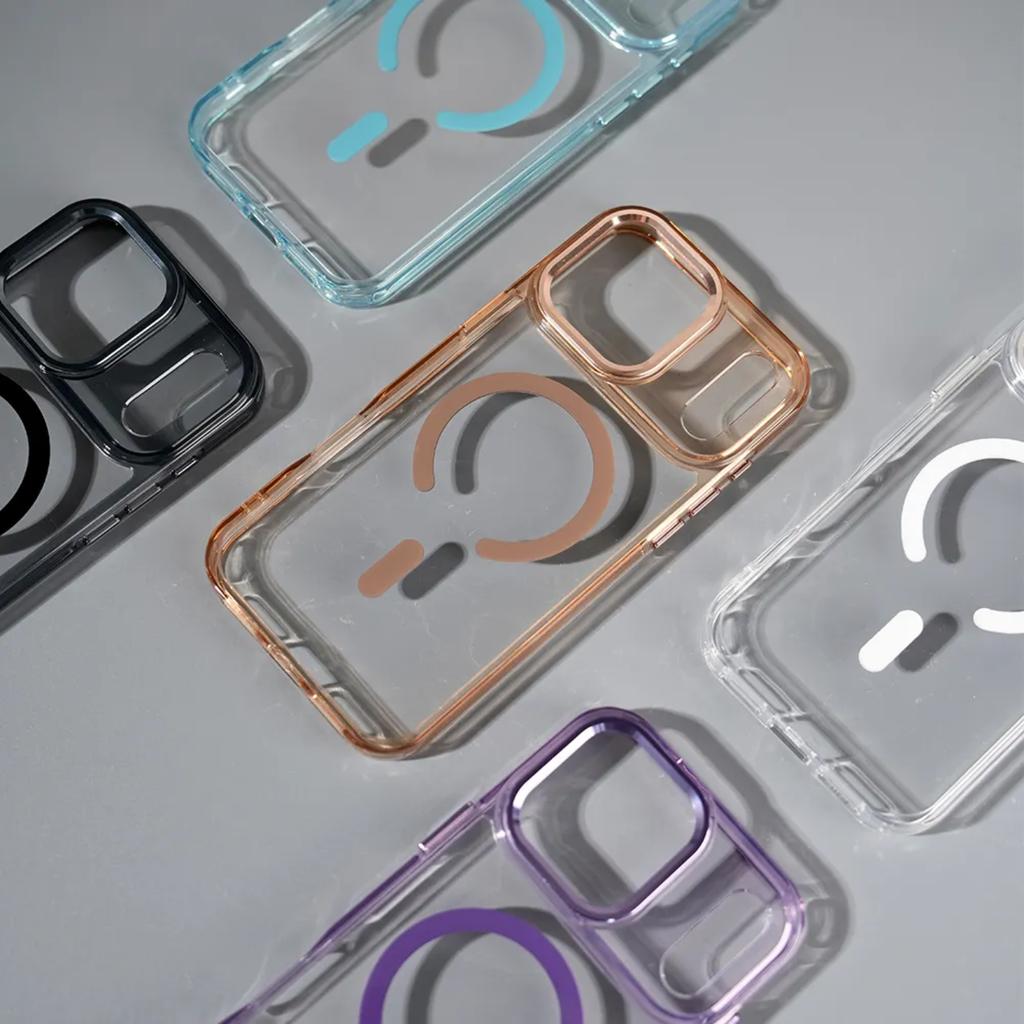 Transparent Acrylic Magnetic Phone Case For iPhone 17 Pro Max Air 16 15 Plus 14 13 For Magsafe Wireless Charge Slim Fit Cover