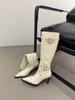 Fashion New Style Thin High Heel Women Boots 2024 Pointed Toe Women's High Tube Thinner-looked High Heel Long Boots Zip Boots Mujer D109