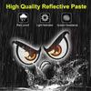 3types Car Night Light Safety Reflective Stickers Devil's Eyes Reflective Warning Stickers Auto Decoration Exterior Accessories