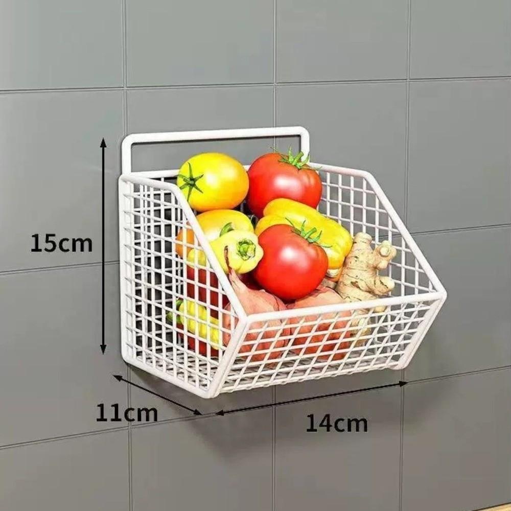 Metal Wire Kitchen Storage Basket Open Front Hanging Storage Basket Vegetable Storage Box Home Use