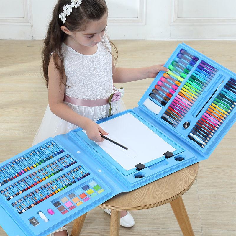 

208-Piece Colored Pencils & Markers Set: Brush Markers, Watercolor, Crayons - Ideal Gift for Drawing