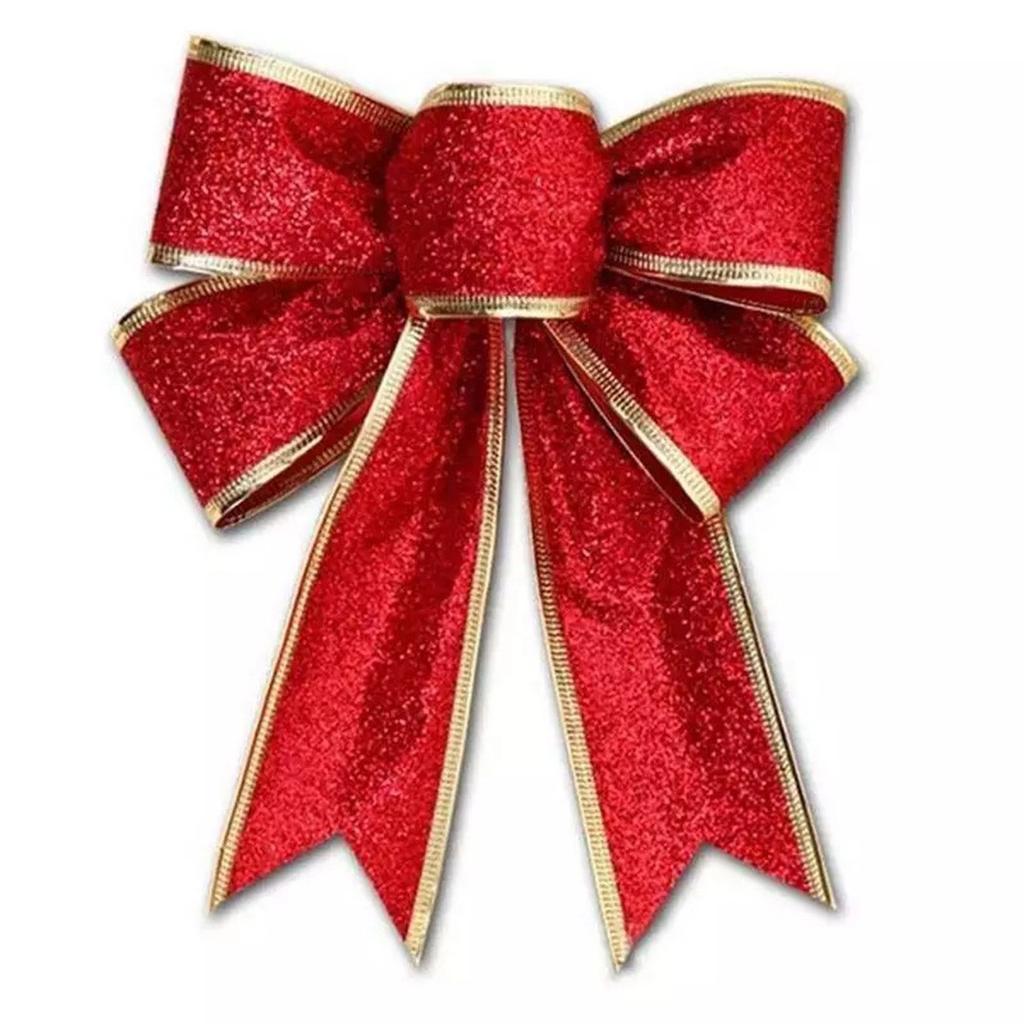 Vibrant Christmas Bow Decoration Ornament for Dressing Up Your Tree Pack of 5