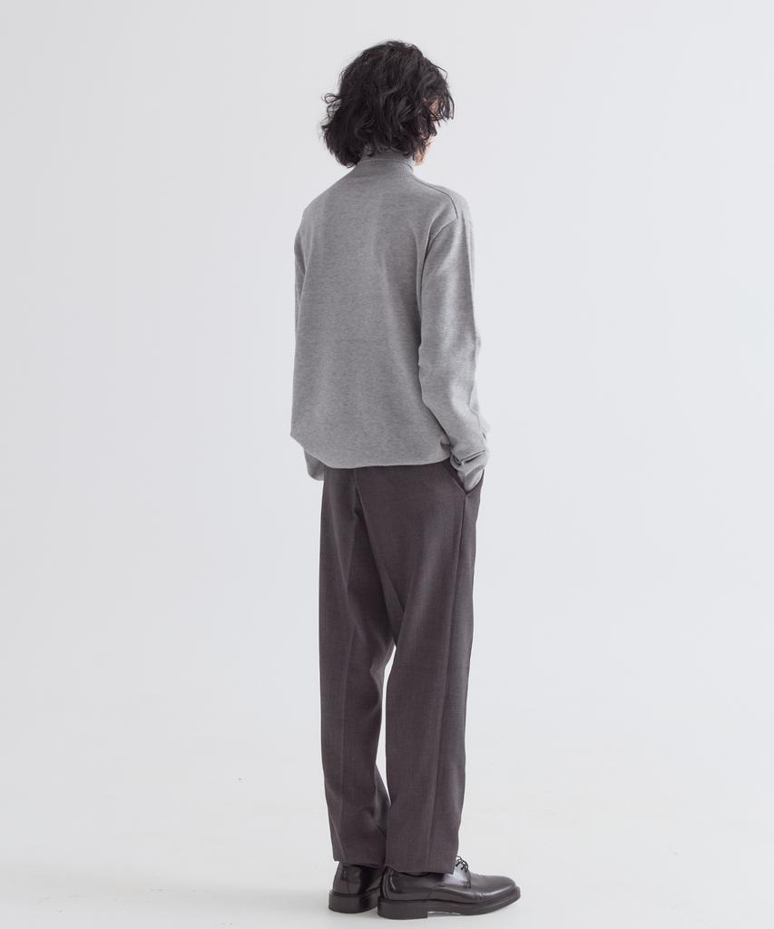 EZIO Hidden Banding Semi-Wide Pants_Charcoal