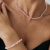 Simple Wind Irregular Crystal Beaded Necklace, Cold Wind Gravel Stacked Collarbone Chain Necklace