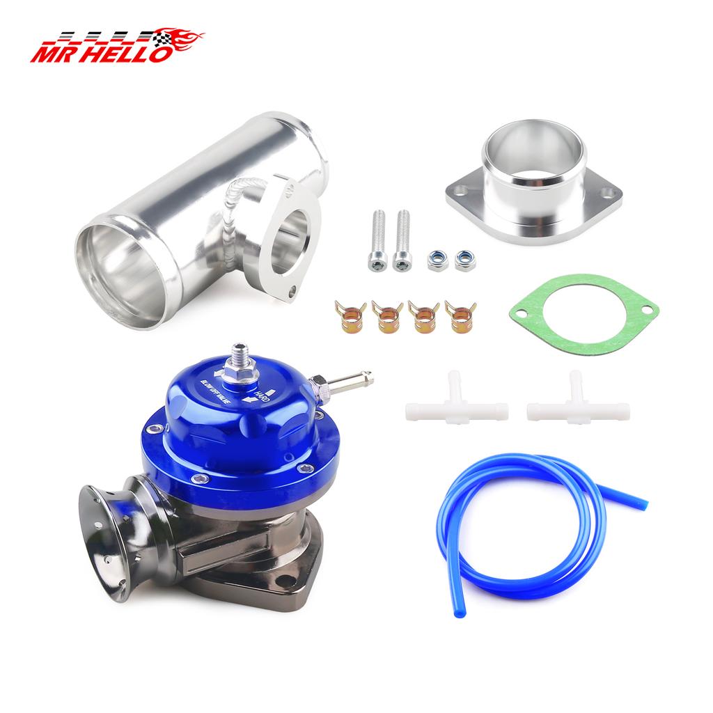 With 63mm Flange Pipe Type-RS Turbo Blow off Valve Adjustable 25psi BOV For GD-RS FV RZ Blow Off Valve Adapter L=150mm