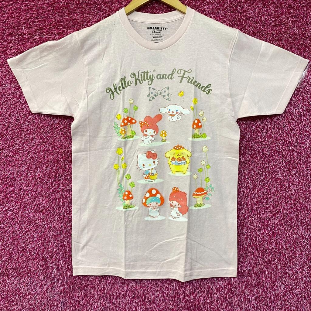 Sanrio Hello Kitty und Freunde Pilz Boyfriend Fit Mädchen Rosa T-Shirt