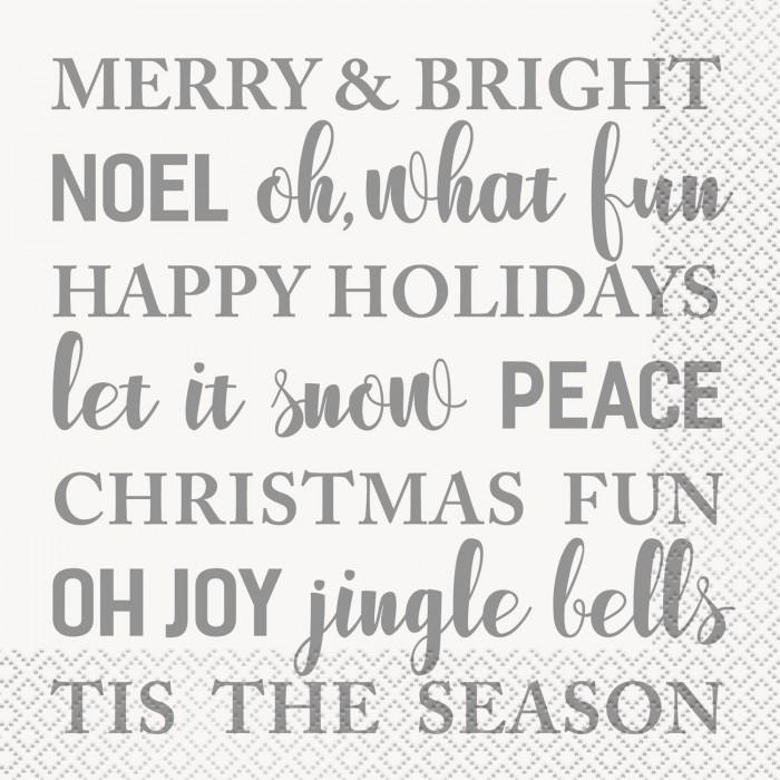 Unique Party Vánoční ubrousky (Balení 16)