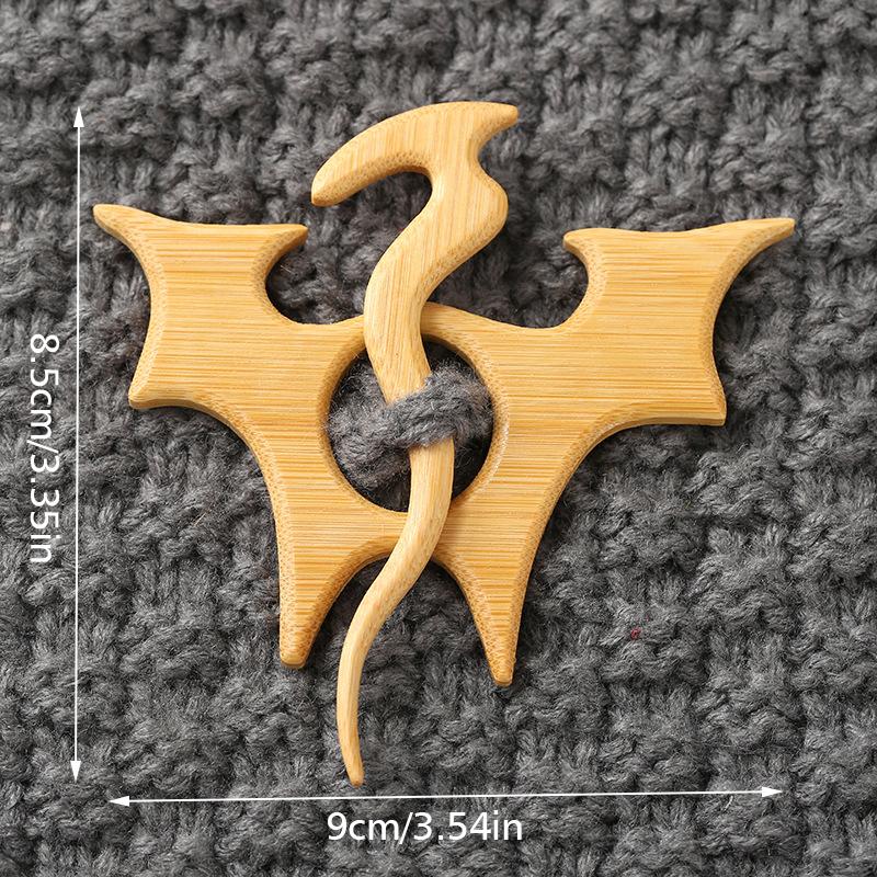 1PC Knitted Fabric Buckle Exquisite Clothing Accessories Rural Style Natural Style Sweater Buckle Elegant Wooden 10 Styles