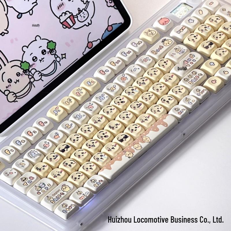 Usagi Cute Personality Theme Five-Sided Dye-Sublimation Mechanical Keyboard Keycaps