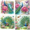 4pcs 5D DIY Special Shape Crystal Partial Diamond Painting Kit Home Wall Decor