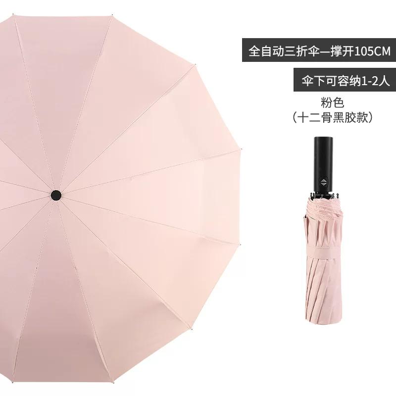Fully Automatic Umbrella, Sun Protection Umbrella, Uv Protection Umbrella, Dual-Use for Sun and Rain, Foldable, Reinforced, Large Size for Home Use