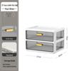 Multi-layer Desktop Organizer: Drawer-Type Storage Box for Office Supplies, Stationery, and Cosmetics