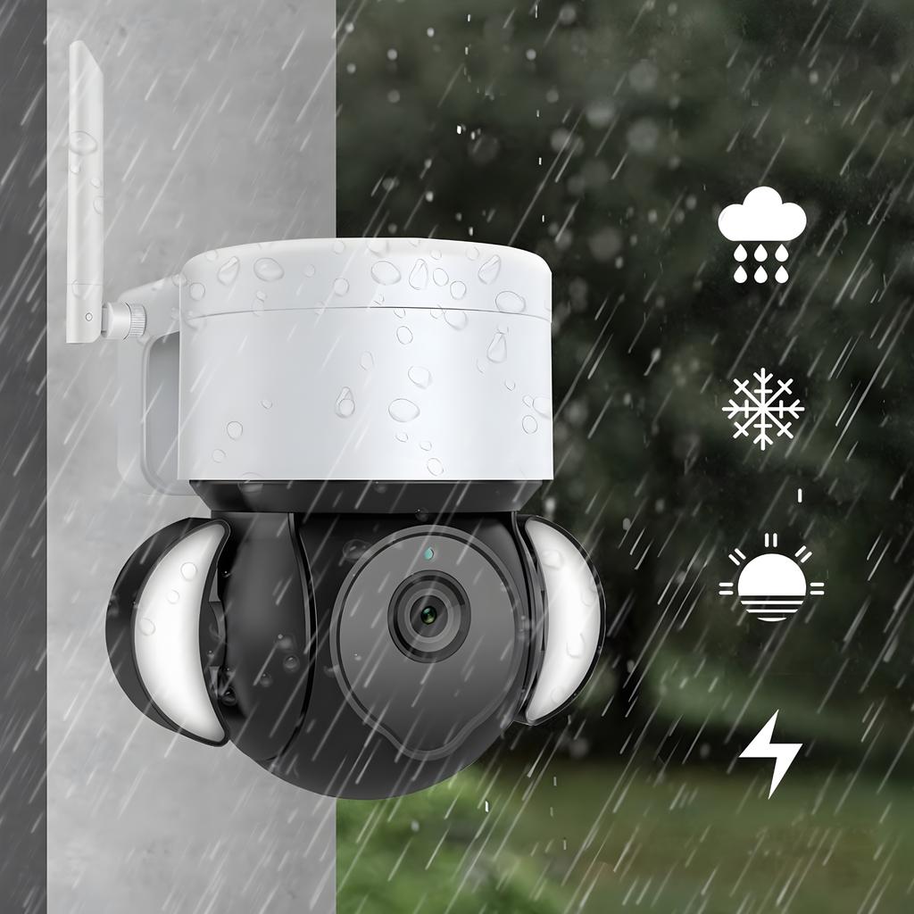 Outdoor IP Rotating PTZ Camera Tuya Wifi Full HD 1080P IR LEDs Detection