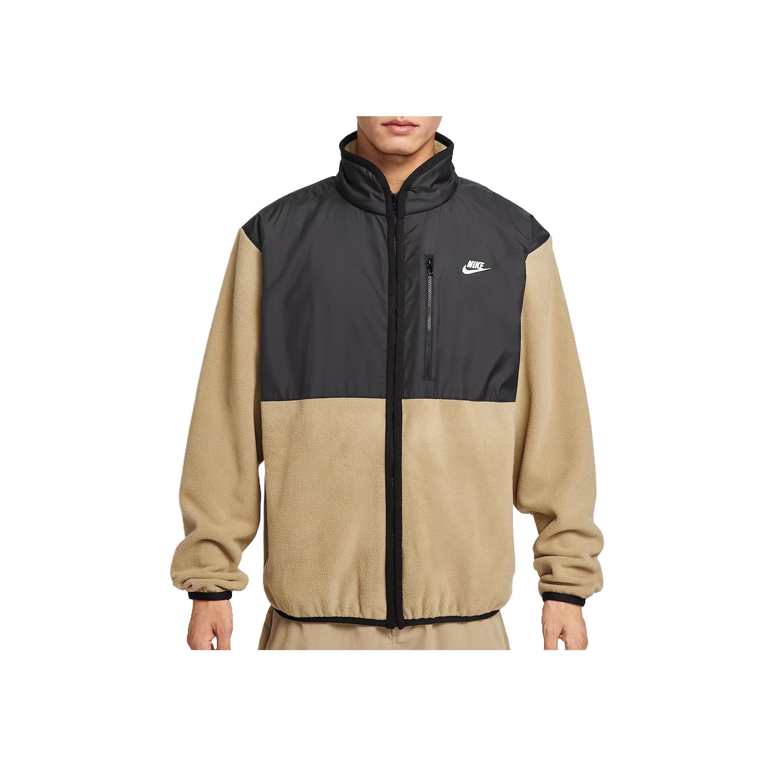 Nike Sportswear Club Men s Winterized Therma-FIT Full-Zip Jacket Parachute Beige Black White IM9453-297 XL