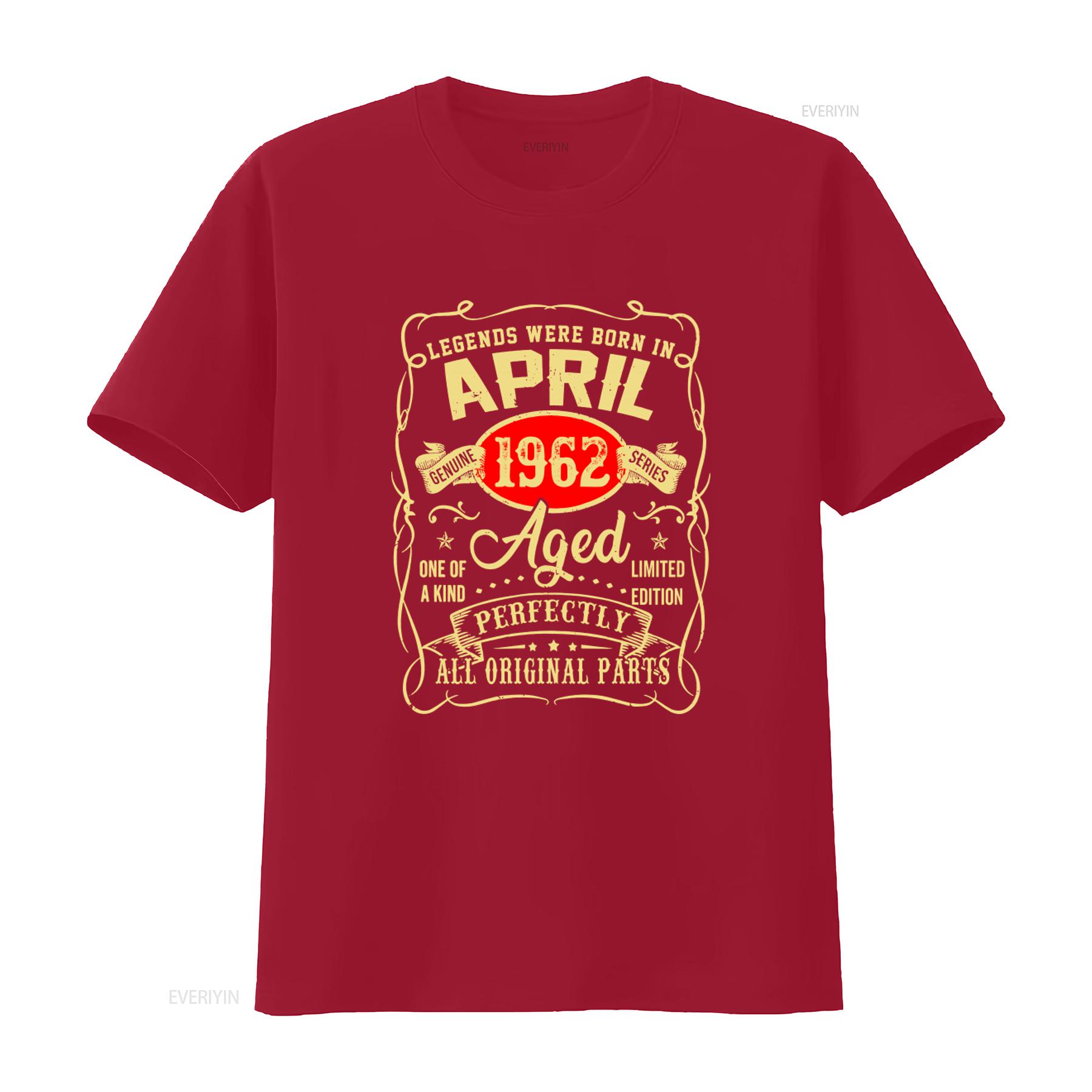 Legends Were Born In April 1962 Aged 59Th Birthday Limited Edition T shirt Vintage Design Perfectly All Original Parts vintage S