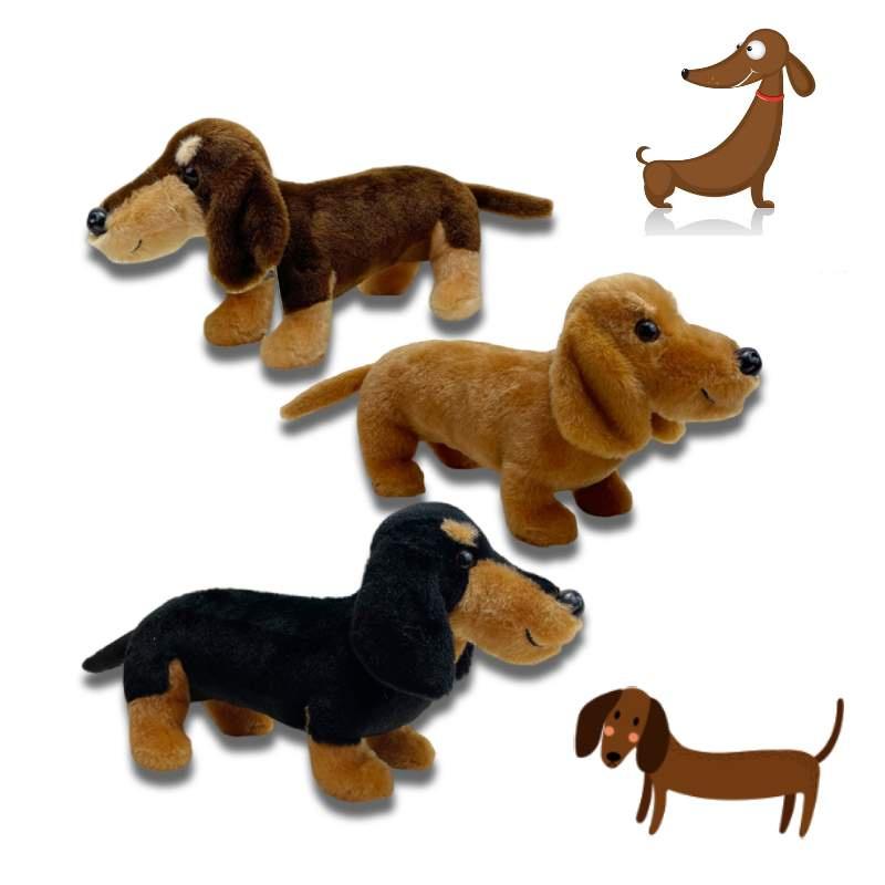 Cute And Cuddly Shorthair Dachshund Plush Toy Available In 3 Colors!" Characters)