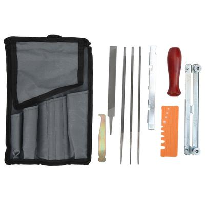 10pcs Blue Round Rectangle Chainsaw File Kit Grinding Chain Saw Sharpening Tool