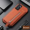 Zipper Magnetic Cards Holder Case For OPPO A38 A79 A58 A97 A78 A72 A74 A93 A94 A16 A57 A52 A54 Card Slot Flip Wallet Back Cover