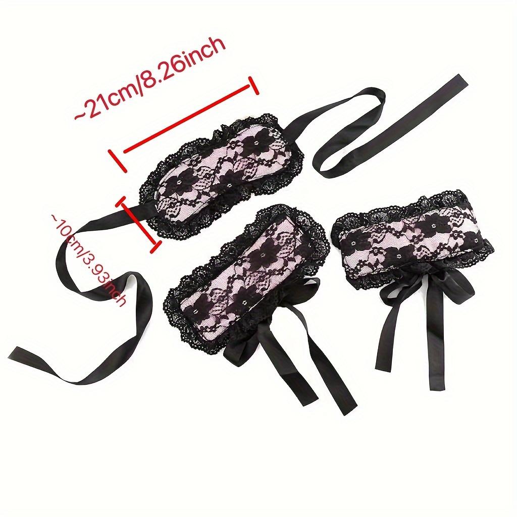 Maid Style Sexy Black Lace Comfortable Eye Mask, In 2 Colors