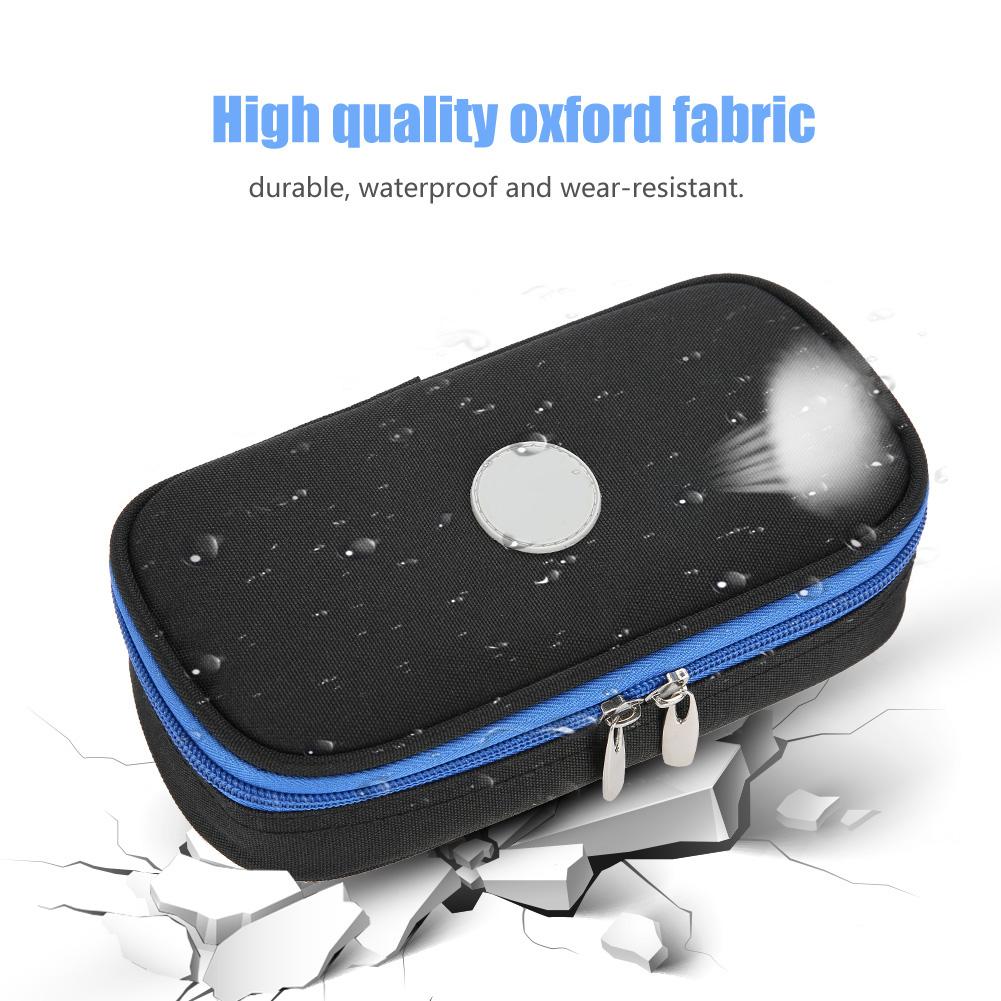 

Портативная сумка-холодильник для организации инсулина для диабетиков, медицинский кейс для путешествий (черный) чёрный