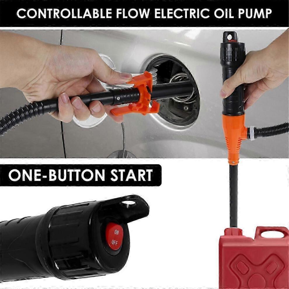 Portable Transfer Pump Battery Operated Electric Siphon Pump 2.2 Gallons Per Min Efficient Liquid Fuel Transfer Pump