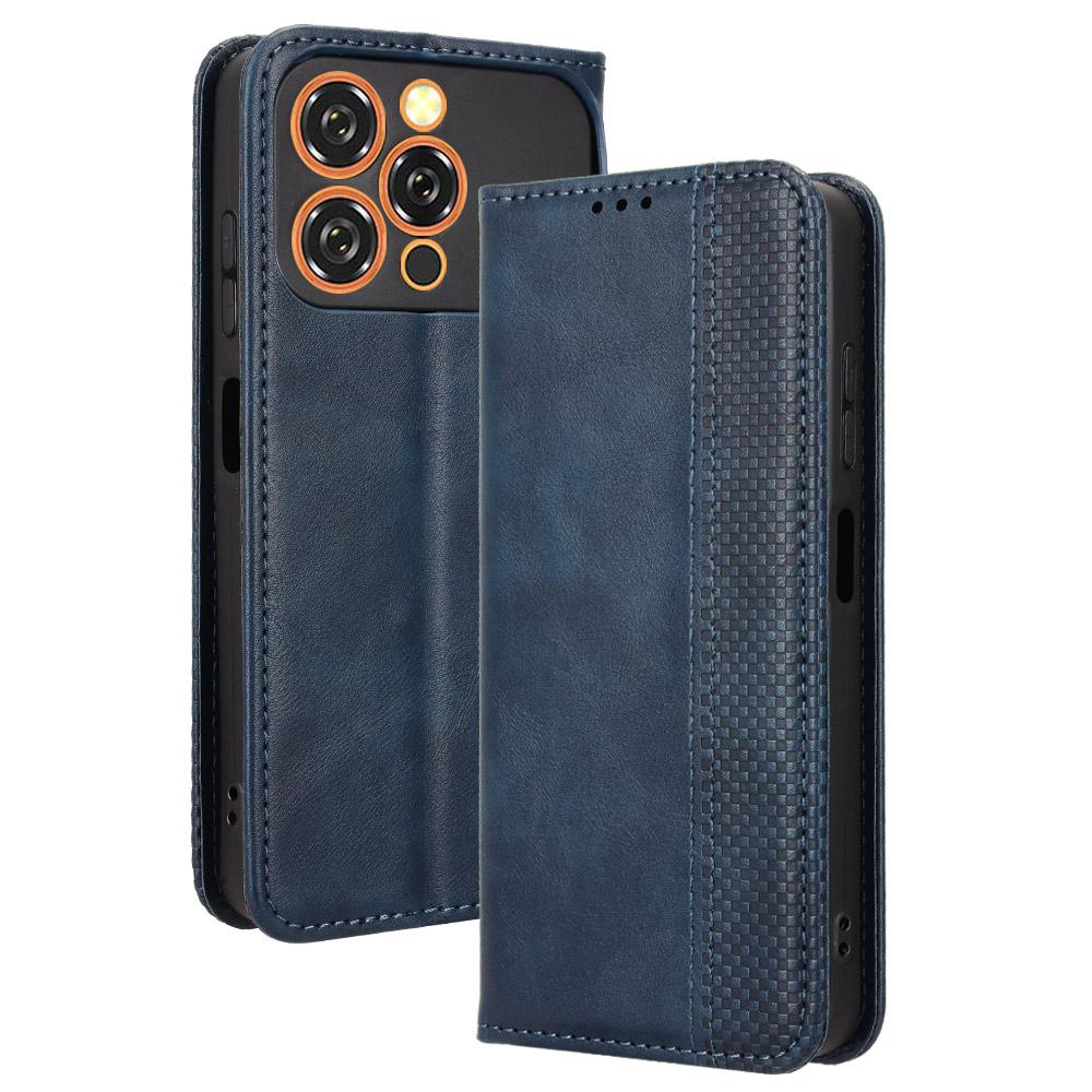 Flip Cover Compatible for Oukitel C17 Leather Case [Flip Vintage Leather] Shockproof Durable Retro Phone Case