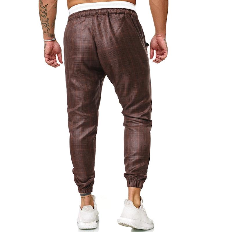 Karierte Freizeithose Herren lockere Freizeithose Beinbindung