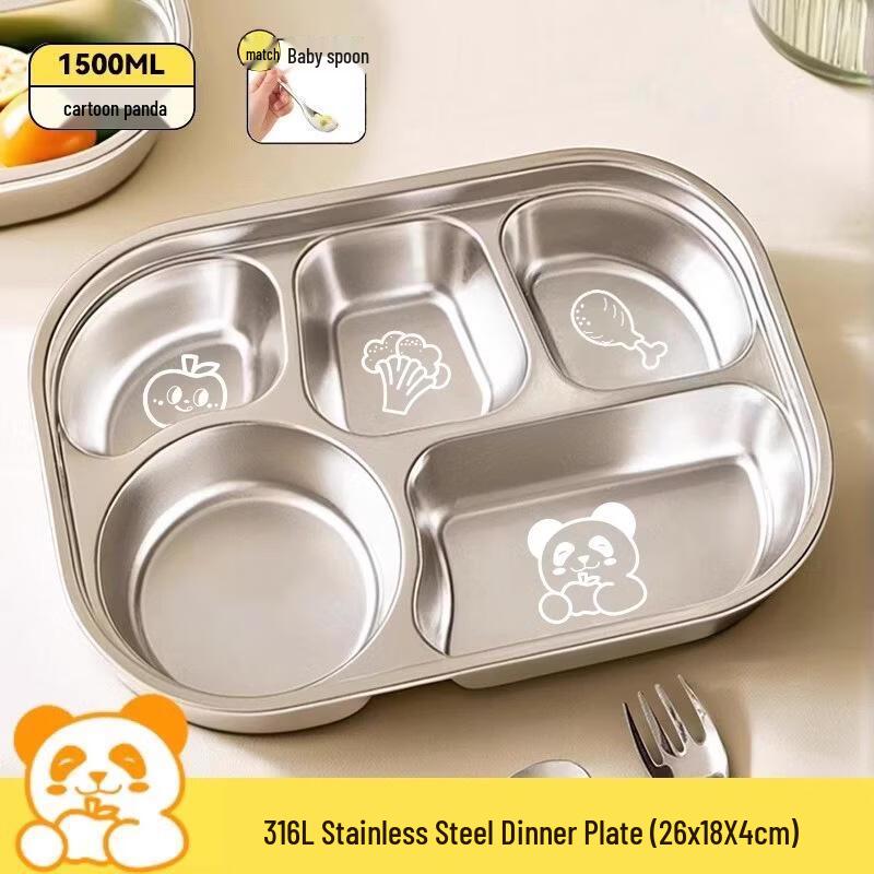 JingJingRS Kids 316 SS Divided Meal Plate