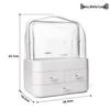 Large Capacity Multi-Layer Cosmetic Organizer: Dustproof Skincare & Lipstick Storage Box with Drawers for Desktop Dressing Tables